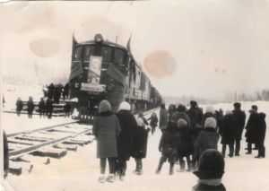 Первый поезд на ст. Усть-Илимская
