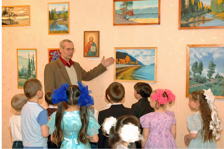 Л. А. Копычев на встрече в детском саду